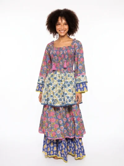 Boho Summer Dress - Printed Cotton