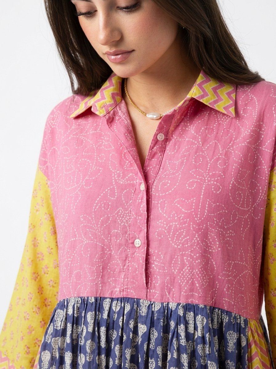 Printed Cotton Dress - BloomEcho - Image 3
