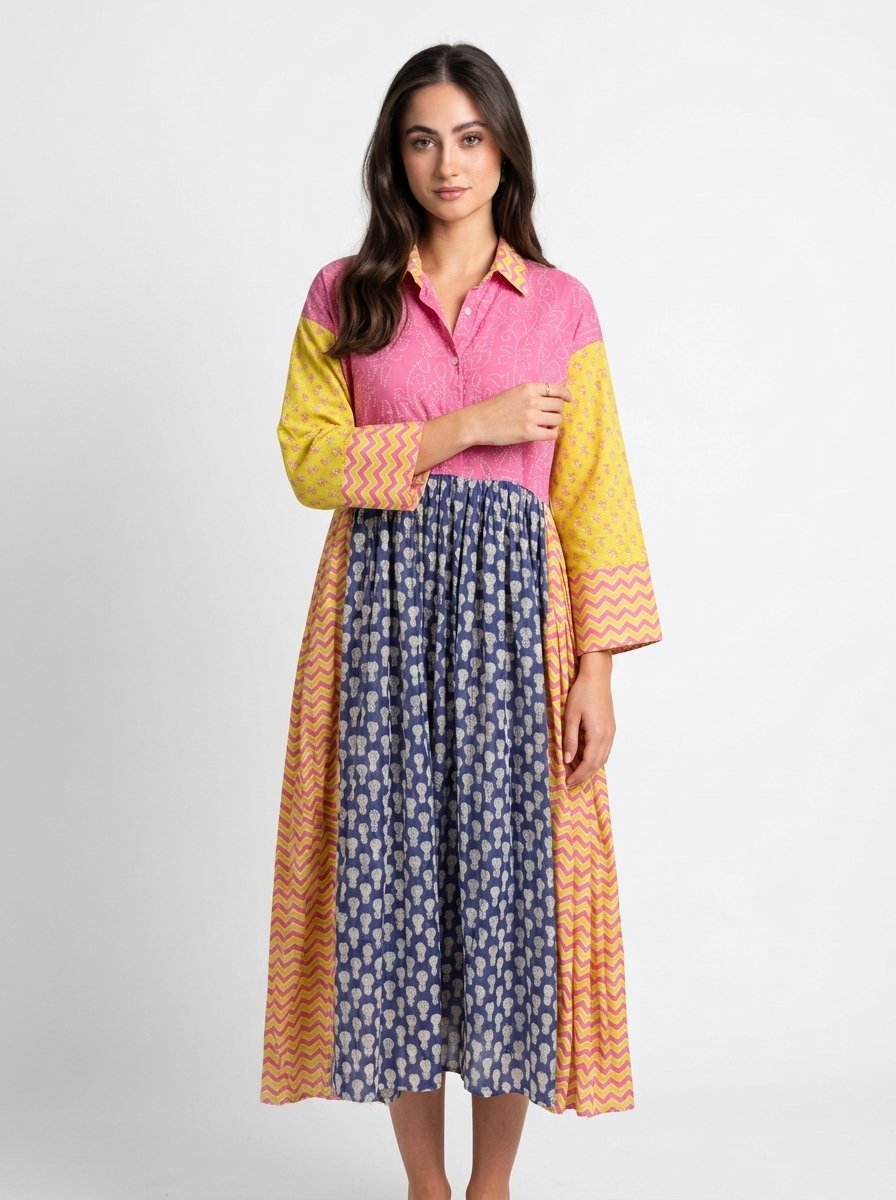 Printed Cotton Dress - BloomEcho - Image 4