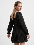 Black Golden Star Print Dress - Evening Collection
