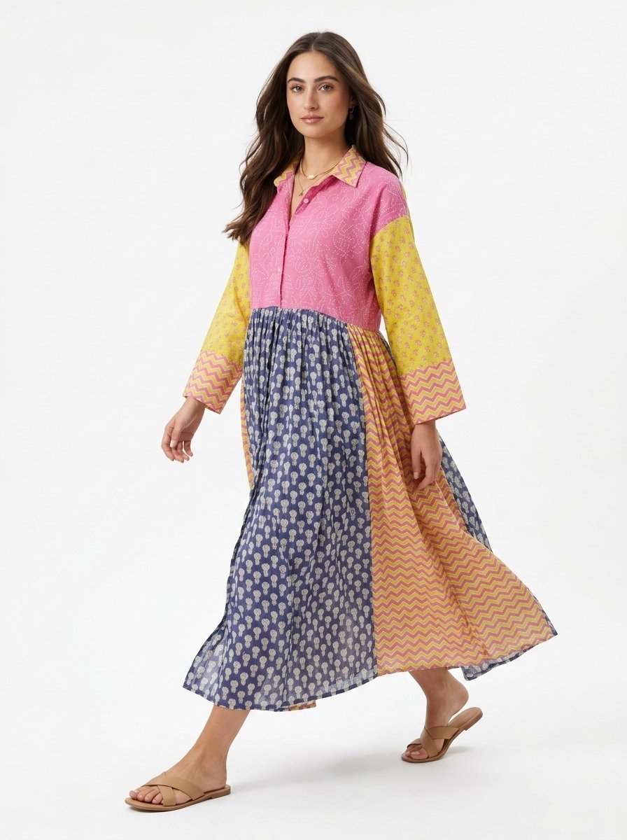 Printed Cotton Dress - BloomEcho - Image 5