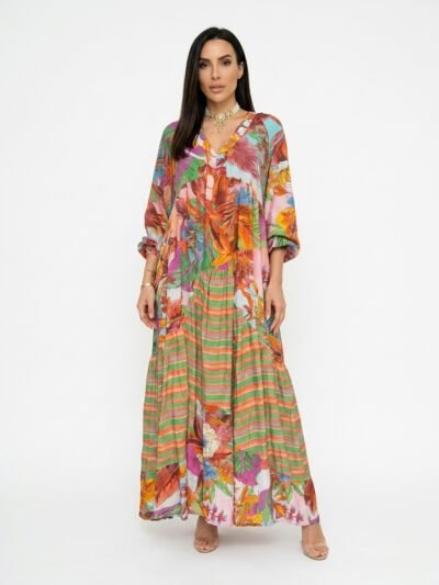 Maxi Dress Printed Tiered - BloomEcho