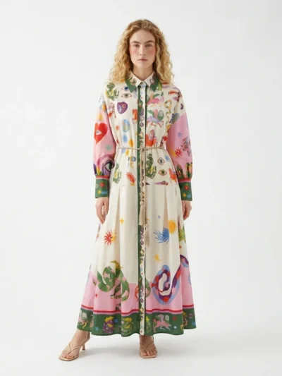Multi-Color Artistic Dress - Summer Vibes