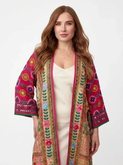Boho Embroidered Cardigan – Aura