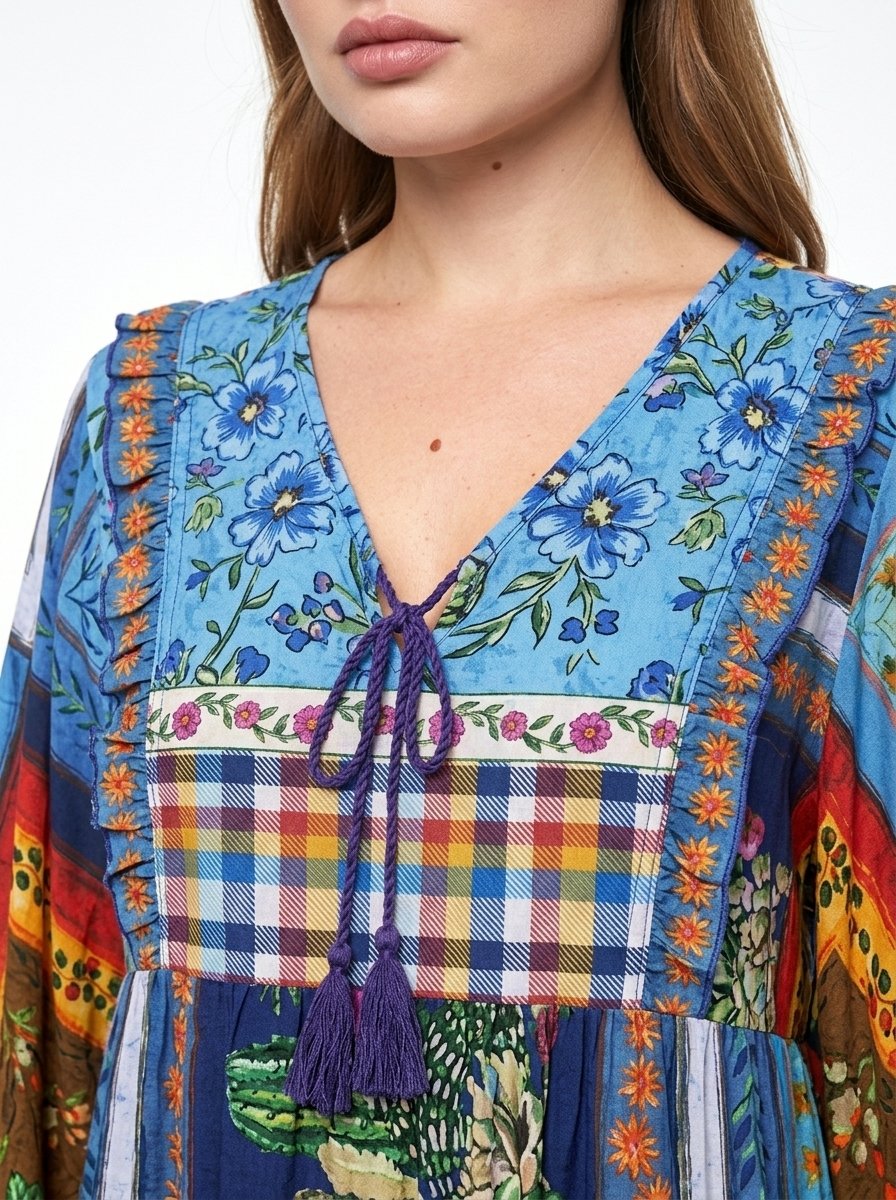 Horizon Maxi Dress - Multicolor Tropical Print - Image 5