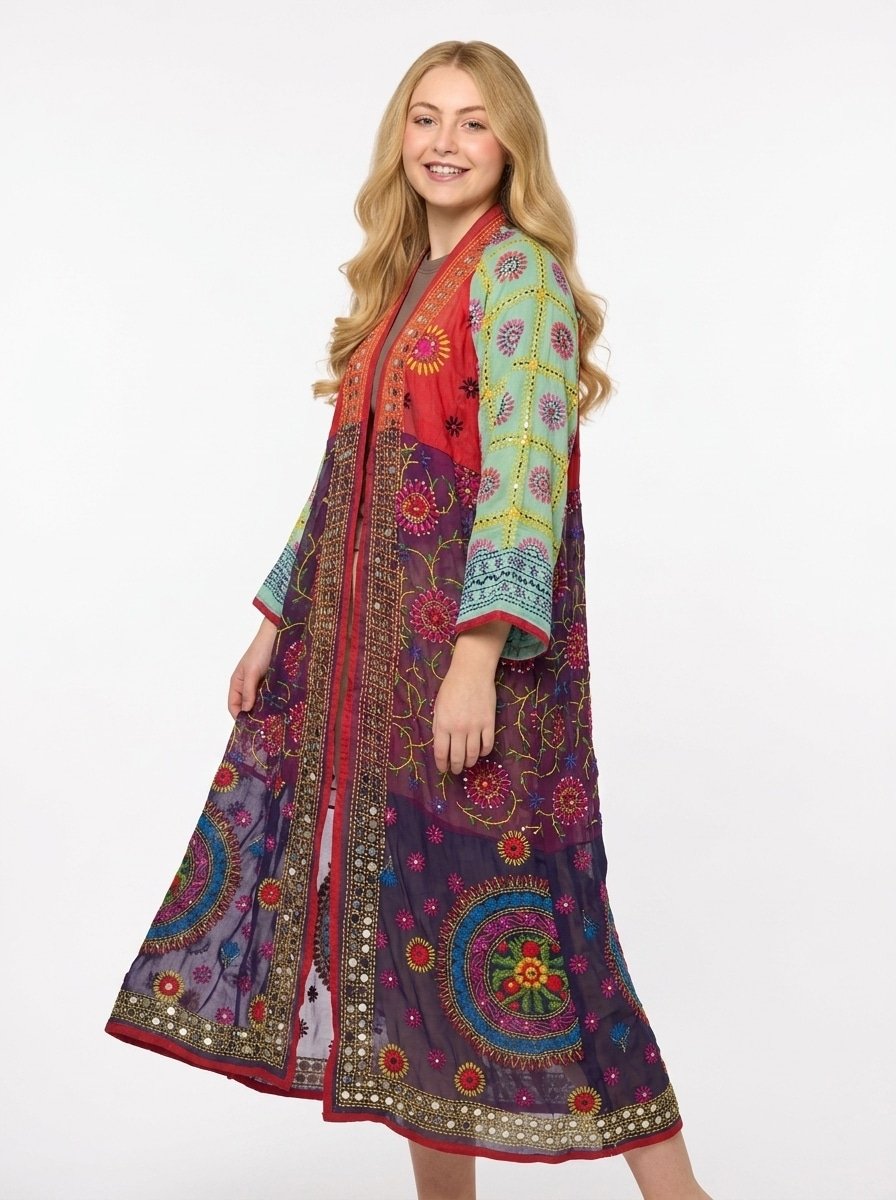 Ethnic Boho Cardigan - Hand Embroidered - Image 2