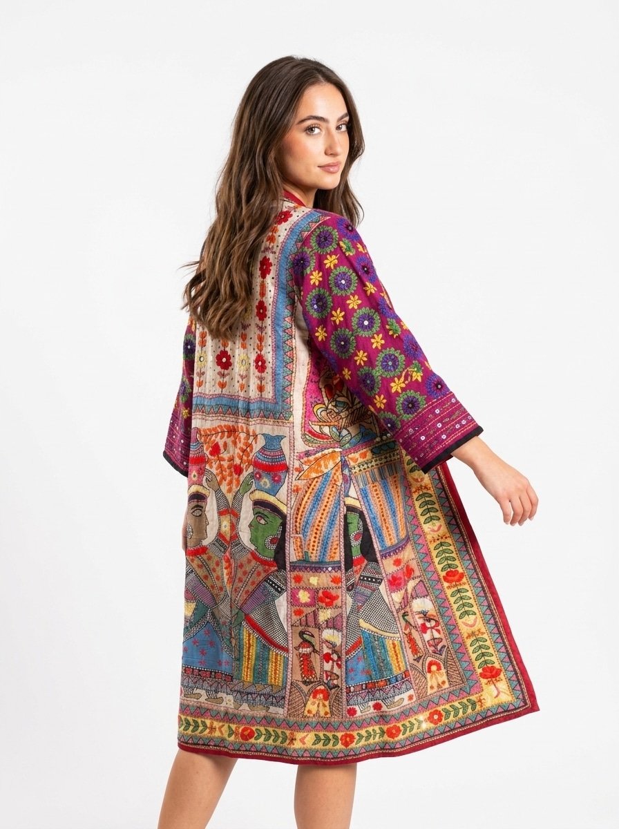 Embroidered Patchwork Cardigan - Nomad Craft - Image 3