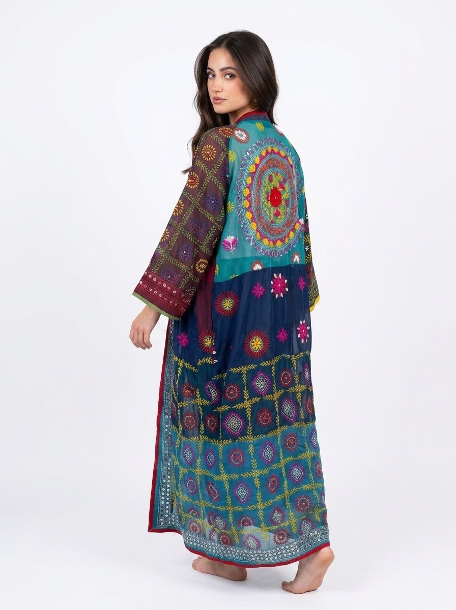 BloomEcho Cardigan - Multi-Color Embroidered - Image 3