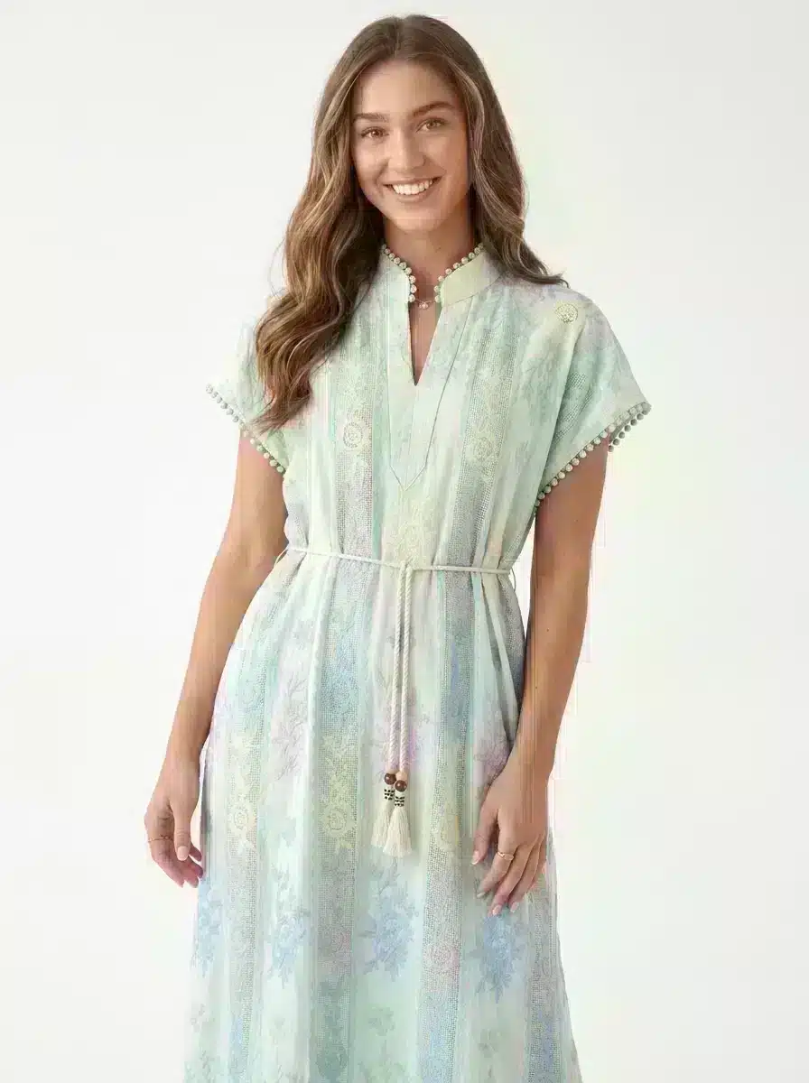 Blue Gingham & Eyelet Shirtdress - Summer Chic
