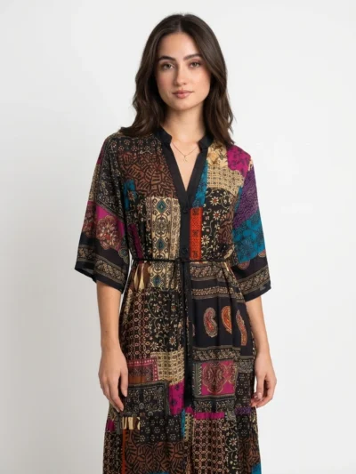 Patchwork Maxi Dress - Nomadé
