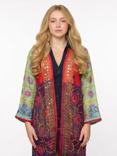 Ethnic Boho Cardigan - Hand Embroidered