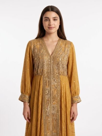 Glow Cardigan – Golden Embroidered