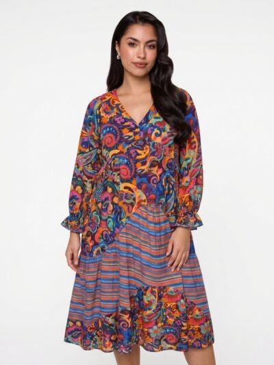 Aura Maxi Dress - Tropical Print
