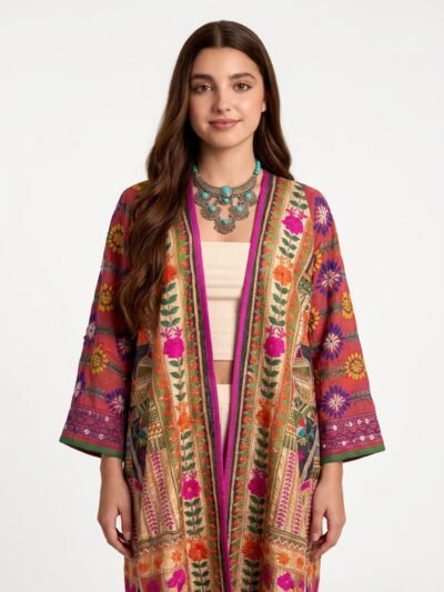 Boho Embroidered Cardigan – Nomadé