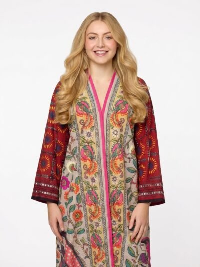 Multi-colored Printed Cardigan - Ethnic Chic