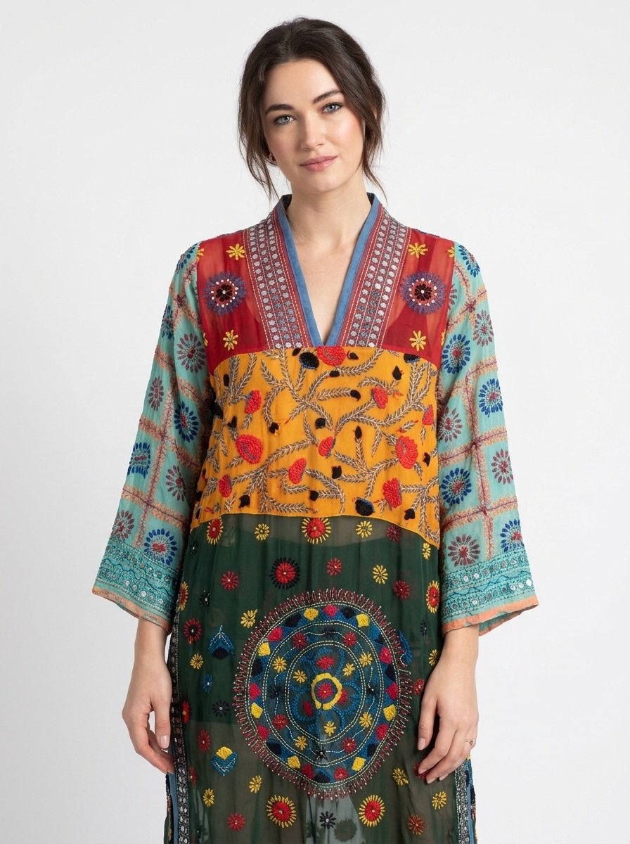 Boho Summer Cardigan – Embroidered Mirrors - Image 5