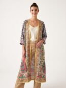 Boho Chic Cardigan - Hand-Printed Cotton